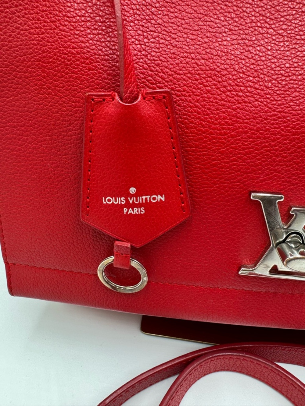 Louis Vuitton Lockme II Handbag – Rubis Red Grained Calfskin Silver Hardware - Picture 4 of 12